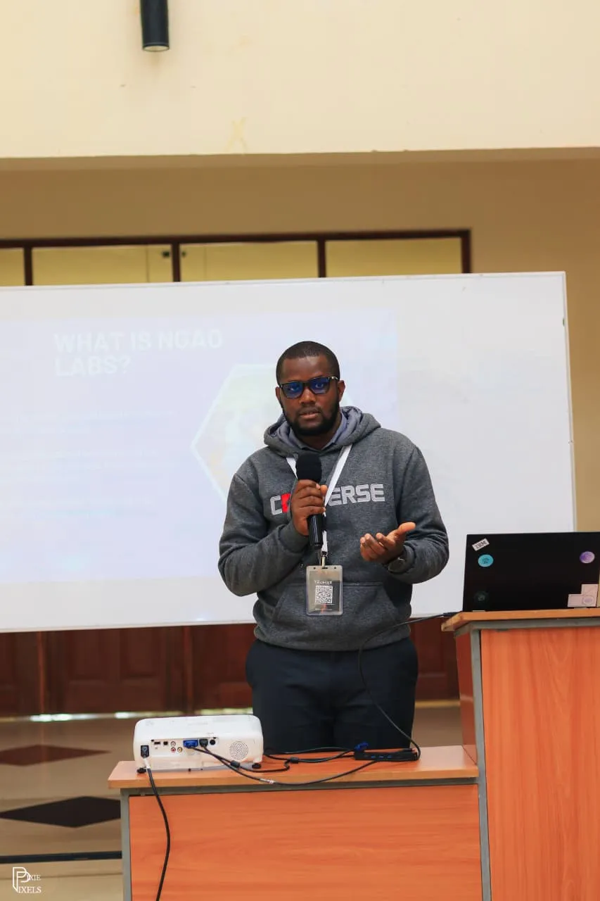 Oyori Obegi explaining the Ngao Labs mission